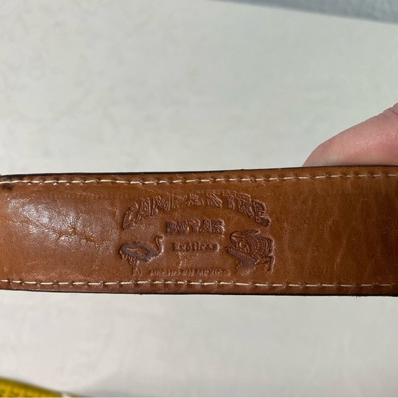 Handmade Vintage ostrich belt Silver buckle Unisex Western - Picture 5 of 14